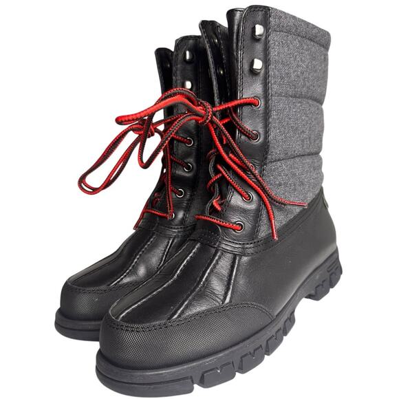 Ralph Lauren Quinlyn Lace Up Rain Snow Boots Womens 7.5 Gorpcore Apres Ski - Picture 11 of 15